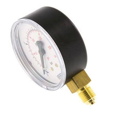 0..16 Bar (0..232 psi) Pressure Gauge Below Plastic/Brass 63 mm Class 2.5