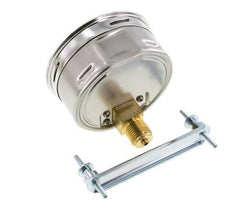 0..1.6 Bar (0..23 psi) Panel Mount Pressure Gauge Steel/Brass 100 mm Class 1.0 (Bracket)