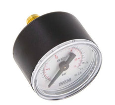 0..1.6 Bar (0..23 psi) Pressure Gauge Rear Plastic/Brass 40 mm Class 2.5