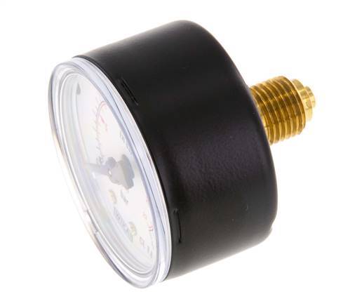 0..1.6 Bar (0..23 psi) Pressure Gauge Rear Steel/Brass 50 mm Class 1.6