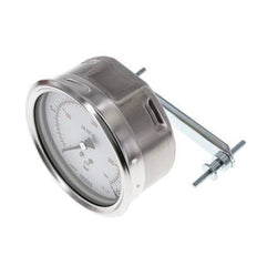0..25 Bar (0..363 psi) Panel Mount Pressure Gauge Steel/Brass 100 mm Class 1.0 (Bracket)