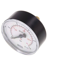 0..25 Bar (0..363 psi) Pressure Gauge Rear Plastic/Brass 63 mm Class 2.5