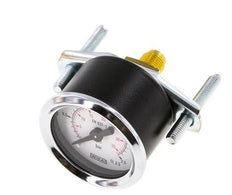 0..2.5 Bar (0..36 psi) Panel Mount Pressure Gauge Steel/Brass 40 mm Class 2.5 (Bracket)