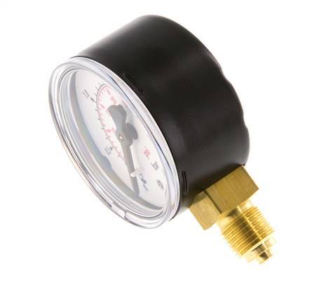 0..2.5 Bar (0..36 psi) Pressure Gauge Below Steel/Brass 50 mm Class 1.6
