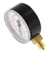 0..315 Bar (0..4569 psi) Pressure Gauge Below Steel/Brass 63 mm Class 1.6