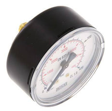 0..400 Bar (0..5802 psi) Pressure Gauge Rear Steel/Brass 63 mm Class 1.6