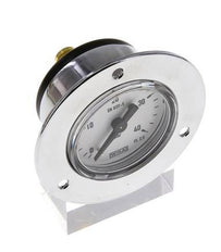 0..40 Bar (0..580 psi) Panel Mount Pressure Gauge Steel/Brass 40 mm Class 2.5 (Front Panel)
