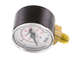 0..40 Bar (0..580 psi) Pressure Gauge Below Steel/Brass 40 mm Class 1.6