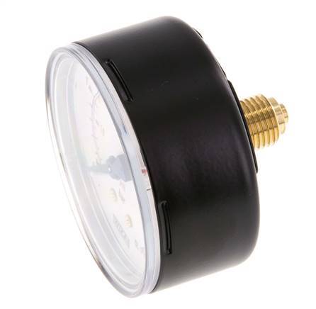 0..4 Bar (0..58 psi) Pressure Gauge Rear Steel/Brass 63 mm Class 1.6