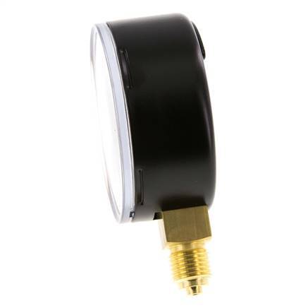 0..4 Bar (0..58 psi) Pressure Gauge Below Steel/Brass 63 mm Class 1.6