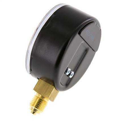 0..4 Bar (0..58 psi) Pressure Gauge Below Steel/Brass 63 mm Class 1.6