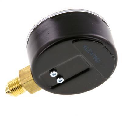 0..4 Bar (0..58 psi) Pressure Gauge Below Steel/Brass 63 mm Class 1.6