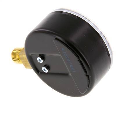 0..4 Bar (0..58 psi) Pressure Gauge Below Steel/Brass 63 mm Class 1.6