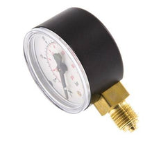 0..60 Bar (0..870 psi) Pressure Gauge Below Plastic/Brass 50 mm Class 2.5