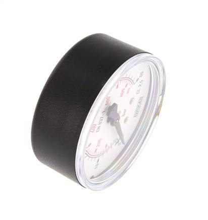 0..60 Bar (0..870 psi) Pressure Gauge Below Plastic/Brass 63 mm Class 2.5