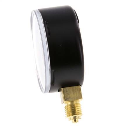 0..60 Bar (0..870 psi) Pressure Gauge Below Steel/Brass 63 mm Class 1.6