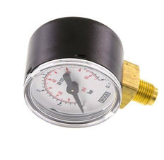 0..6 Bar (0..87 psi) Pressure Gauge Below Steel/Brass 40 mm Class 1.6