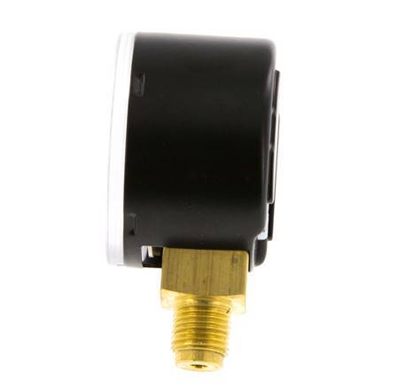 0..6 Bar (0..87 psi) Pressure Gauge Below Steel/Brass 40 mm Class 1.6