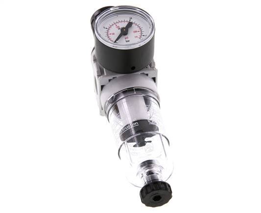 Filter-Regulator G1/4'' 700 l/min 0.2-6.0bar/3-87psi Semi-Auto 40 mm Pressure Gauge Plastic Multifix 0