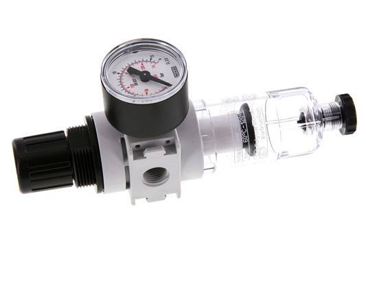 Filter-Regulator G1/4'' 700 l/min 0.1-3.0bar/1-44psi Semi-Auto 40 mm Pressure Gauge Plastic Multifix 0