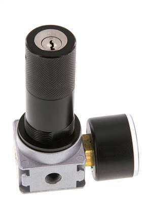 Pressure Regulator G1/8'' 1450 l/min 0.2-6.0bar/3-87psi Zinc Die-Cast 40 mm Pressure Gauge Cylinder Lock Multifix 0