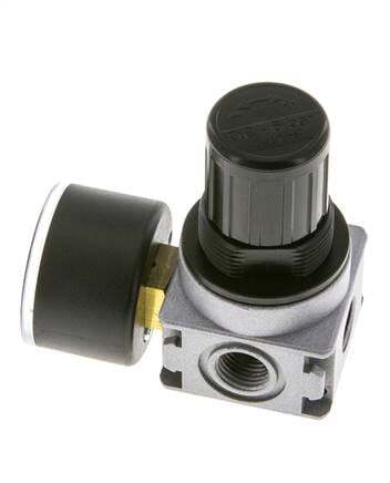 Pressure Regulator for Manifold Assembly G1/4'' 1450 l/min 0.2-6.0bar/3-87psi Zinc Die-Cast 40 mm Pressure Gauge Multifix 0