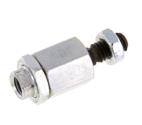 Floating Joint M6 for Cylinder Zinc plated steel