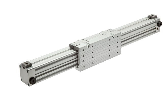 Rodless Cylinder 63-1800mm - Magnetic - Damping - Single Guide