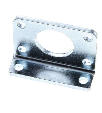 Foot Mount 32 mm Round Zinc plated steel