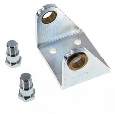 Swivel Fixation for 63 mm Round Cylinder Zinc plated steel