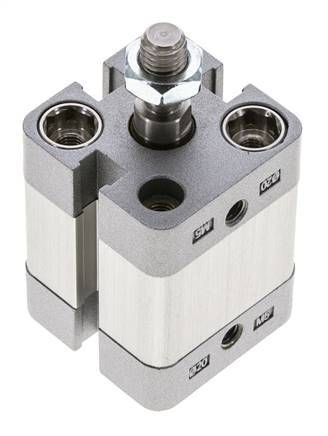 ISO 21287 Compact Double Acting Cylinder 20-10mm - Magnetic - Male Rod