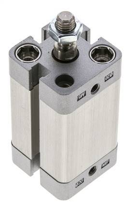 ISO 21287 Compact Double Acting Cylinder 20-30mm - Magnetic - Male Rod