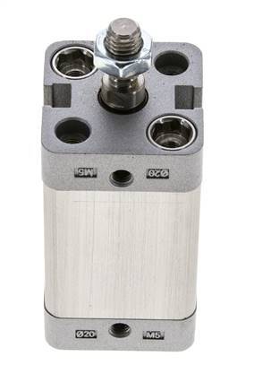 ISO 21287 Compact Double Acting Cylinder 20-30mm - Magnetic - Male Rod