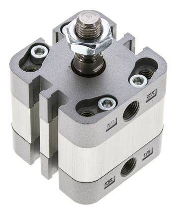 ISO 21287 Compact Double Acting Cylinder 32-5mm - Magnetic - Male Rod