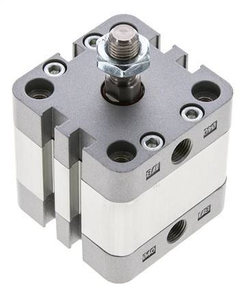 ISO 21287 Compact Double Acting Cylinder 40-10mm - Magnetic - Male Rod