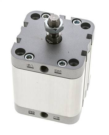 ISO 21287 Compact Double Acting Cylinder 63-40mm - Magnetic - Male Rod