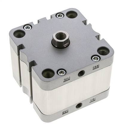 ISO 21287 Compact Double Acting Cylinder 80-20mm - Magnetic