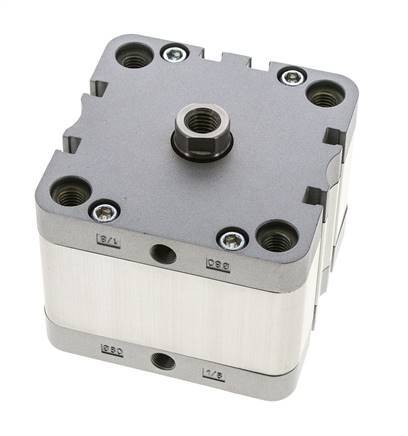 ISO 21287 Compact Double Acting Cylinder 80-20mm - Magnetic