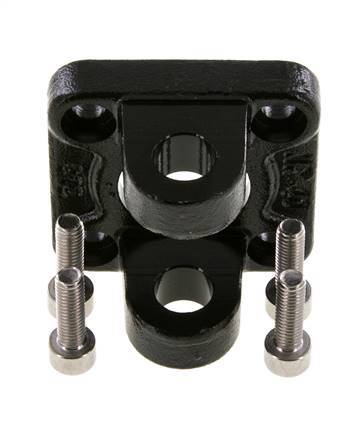 Clevis Female 40 mm ISO 15552 ISO 21287 Burnished steel