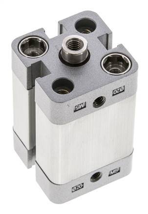 ISO 21287 Compact Single Acting Cylinder 20-20mm - Magnetic