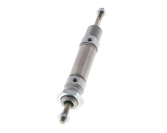 ISO 6432 Round Double Acting Cylinder 16-10mm - Magnetic - Male Threaded - Double Rod