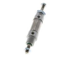 ISO 6432 Round Double Acting Cylinder 25-10mm - Magnetic - Male Threaded - Double Rod