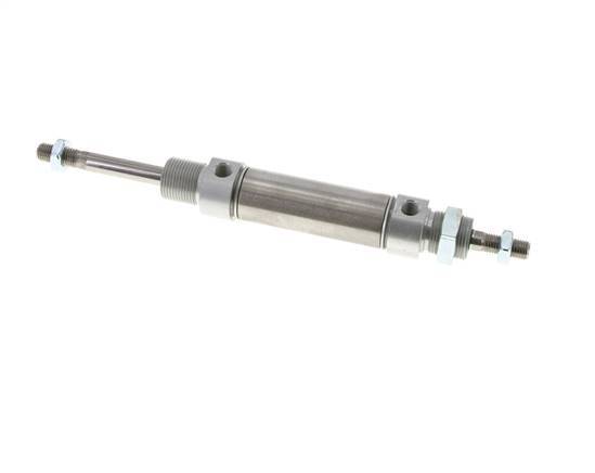 ISO 6432 Round Double Acting Cylinder 25-40mm - Magnetic - Male Threaded - Double Rod