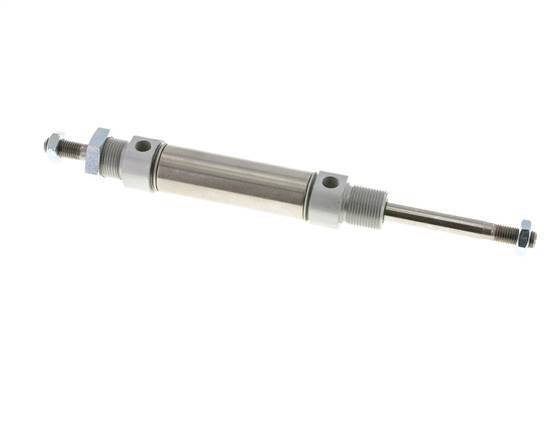 ISO 6432 Round Double Acting Cylinder 25-50mm - Magnetic - Male Threaded - Double Rod