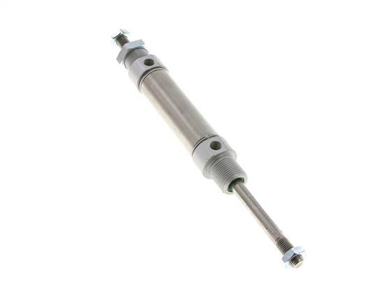 ISO 6432 Round Double Acting Cylinder 25-50mm - Magnetic - Male Threaded - Double Rod