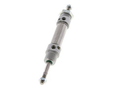 ISO 6432 Round Double Acting Cylinder 20-25mm - Magnetic - Damping - Male Threaded - Double Rod