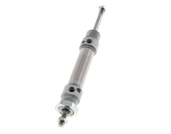 ISO 6432 Round Double Acting Cylinder 20-40mm - Magnetic - Damping - Male Threaded - Double Rod