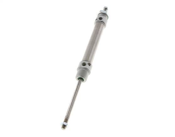 ISO 6432 Round Double Acting Cylinder 20-80mm - Magnetic - Damping - Male Threaded - Double Rod