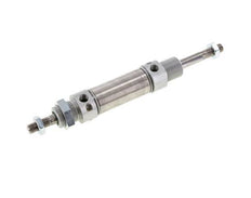ISO 6432 Round Double Acting Cylinder 25-25mm - Magnetic - Damping - Male Threaded - Double Rod