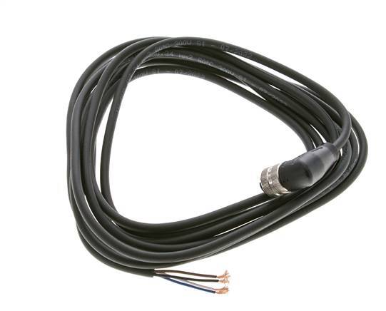 Connection Line Connector M12 3m